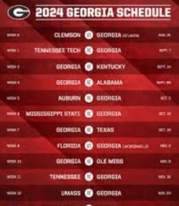 georgia football schedule